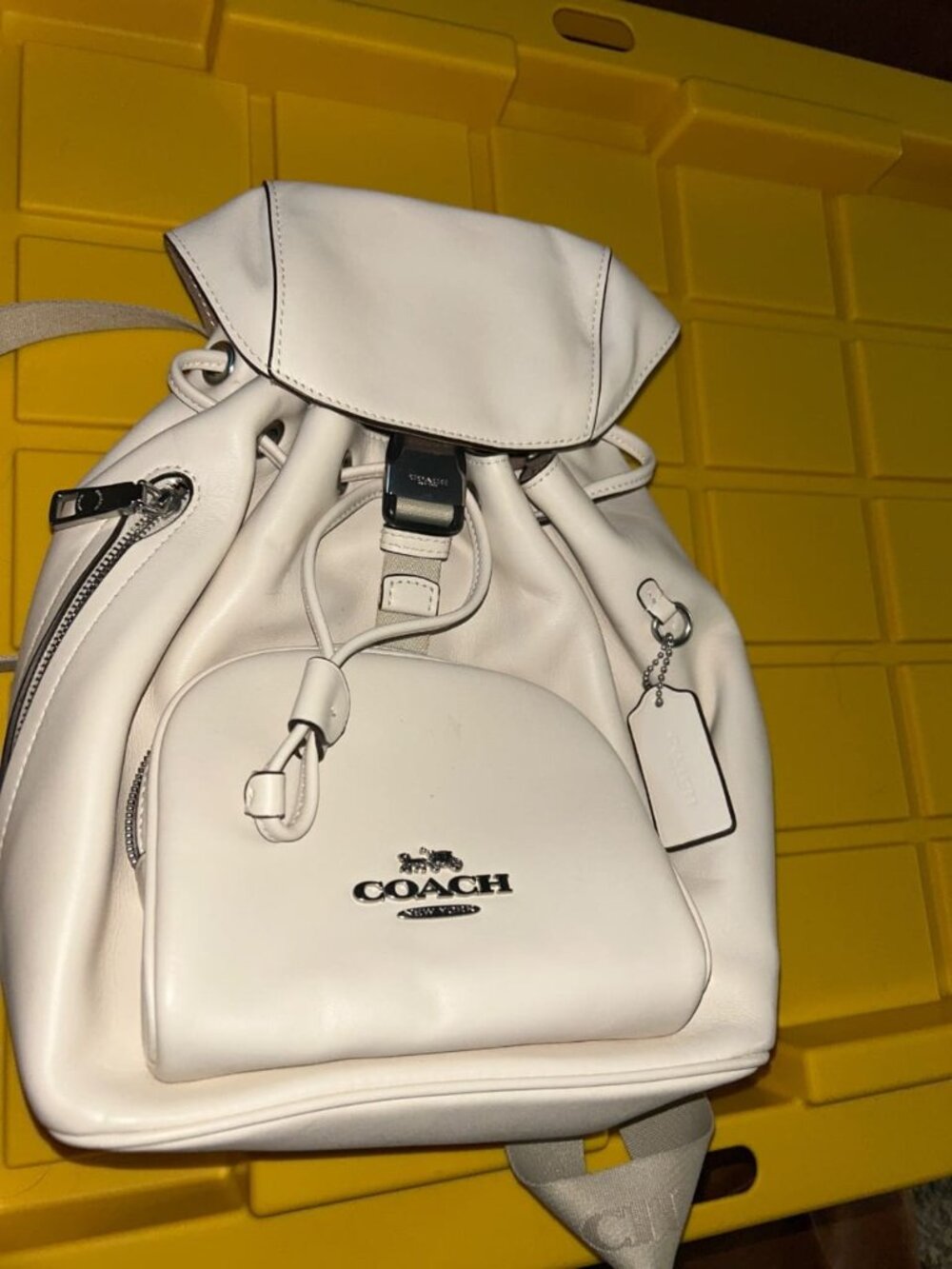 Coach Charlie Backpack Chalk / Silver hardware Good